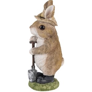 Decoration rabbit brown 9x8x22 cm 6PR3373