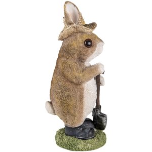 Decoration rabbit brown 9x8x22 cm 6PR3373