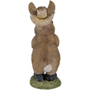 Decoration rabbit brown 9x8x22 cm 6PR3373