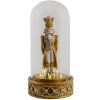 Glass cover with nutcracker gold Ø 12x24 cm LED 6PR3416