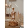 Glass cover with nutcracker gold Ø 12x24 cm LED 6PR3416