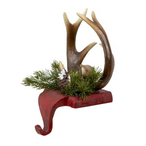 Stocking hanger antlers multicolored 18x24x15 cm 6PR3421