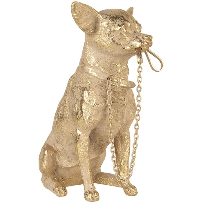 Decoration dog gold 13x9x18 cm 6PR3429