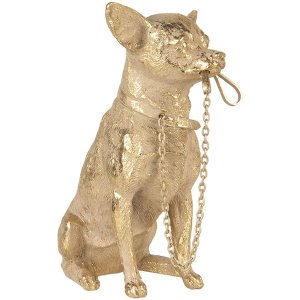 Decoration dog gold 13x9x18 cm 6PR3429