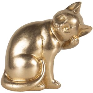 Decoration cat gold 21x13x20 cm 6PR3439