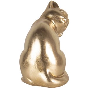 Decoration cat gold 21x13x20 cm 6PR3439