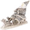 Decoration Santa on sledge gray 24x8x16 cm 6PR3472