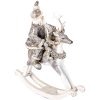 Decoration Santa on rocking horse gray 20x7x22 cm 6PR3475