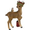 Decoration reindeer hear, see and be silent brown 16x8x24 cm 6PR3486