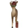 Decoration reindeer hear, see and be silent brown 16x8x24 cm 6PR3486