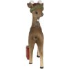 Decoration reindeer hear, see and be silent brown 16x8x24 cm 6PR3486