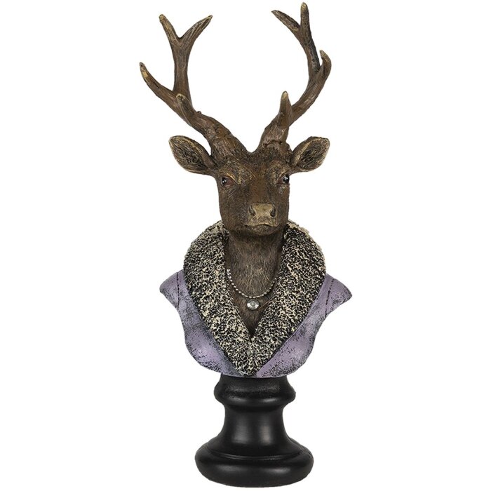 Decoration deer multicolored 10x9x23 cm 6PR4612