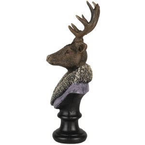 Decoration deer multicolored 10x9x23 cm 6PR4612