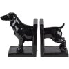 Bookend (set 2 pcs.) dog black 25x9x15 cm 6PR4623