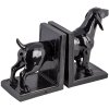 Bookend (set 2 pcs.) dog black 25x9x15 cm 6PR4623