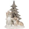 Decoration dog and cat multicolored 11x9x15 cm LED 6PR4628