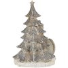 Decoration cat at Christmas tree gray 12x9x16 cm LED 6PR4629