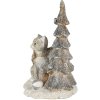 Decoration cat at Christmas tree gray 12x9x16 cm LED 6PR4629