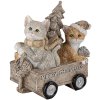 Decoration dog and cat multicolored 11x6x11 cm 6PR4635