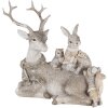 Decoration animals gray 20x10x16  cm 6PR4651