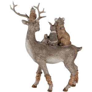 Decoration animals gray 20x8x25  cm 6PR4652