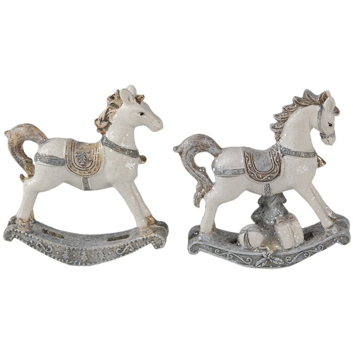 Decoration rocking-horse (set 2 pcs.) multicolored 7x2x8 cm 6PR4659