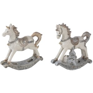 Decoration rocking-horse (set 2 pcs.) multicolored 7x2x8 cm 6PR4659