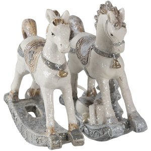 Decoration rocking-horse (set 2 pcs.) multicolored 7x2x8 cm 6PR4659