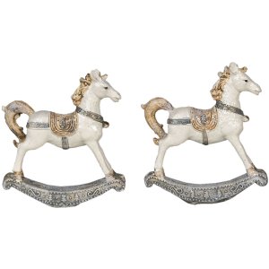 Decoration rocking-horse (set 2 pcs.) multicolored 7x2x8 cm 6PR4659