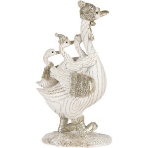 Decoration geese white 10x5x18 cm 6PR4689