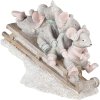 Decoration mice on sledge multicolored 15x5x11 cm 6PR4709