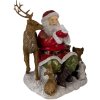 Decoration santa with animals multicolored 18x13x19 cm 6PR4721