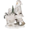 Decoration Santa with cart silver 12x8x15 cm 6PR4728