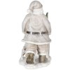 Decoration Santa with cart silver 12x8x15 cm 6PR4728