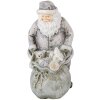 Decoration Santa with reindeer silver 10x7x13 cm 6PR4729