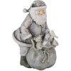 Decoration Santa with reindeer silver 10x7x13 cm 6PR4729