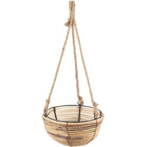 Baskets hanging vertically (set 3 pcs.) brown Ø 28x15 - 24x14 - 20x11  cm 6RO0511