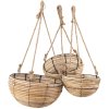 Baskets hanging vertically (set 3 pcs.) brown Ø 28x15 - 24x14 - 20x11  cm 6RO0511