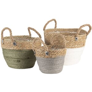 Basket (set 3 pcs.) multicolored Ø 24x25 -...