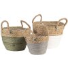 Basket (set 3 pcs.) multicolored Ø 24x25 - Ø 22x23 - Ø 17x20 cm 6RO0516