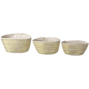 Basket (set 3 pcs.) white Ø 26x20 - Ø 23x17...