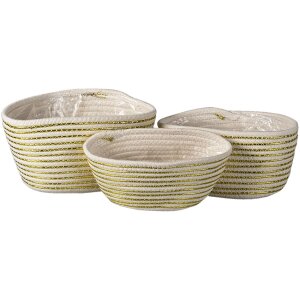 Basket (set 3 pcs.) white Ø 26x20 - Ø 23x17...