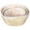 Basket (set 3 pcs.) white Ø 26x20 - Ø 23x17 - Ø 20x11 cm 6RO0527