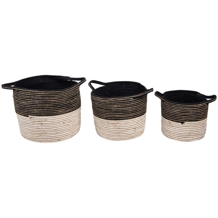 Basket (set 3 pcs.) multicolored Ø 52x31 - Ø 46x27 - Ø 37x23  cm 6RO0528