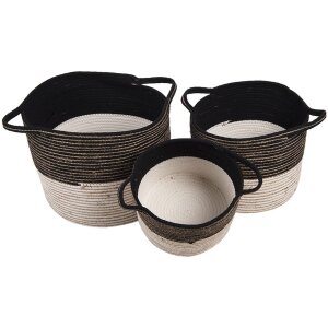 Basket (set 3 pcs.) multicolored Ø 52x31 -...