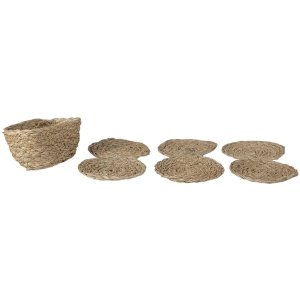 Coaster (6 pcs.) brown 13x8x7 - Ø 10 6RO0537