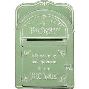 Mailbox green 26x9x39 cm 6Y4243