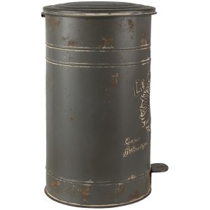 Pedal bin gray Ø 27x45 cm 6Y4244