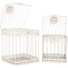 Decoration birdcage (set 2 pcs.) brown 21x21x42 - 18x18x32 cm 6Y4278