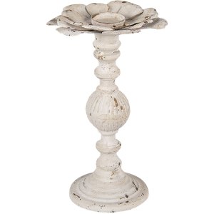 Candlestick white Ø 19x34 cm 6Y4283